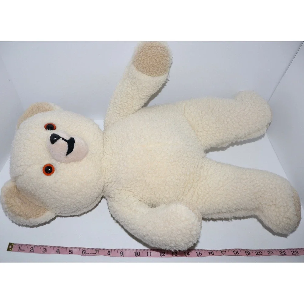 Vintage 1986 Russ Berrie Snuggle Large Plush Bear Mascot Item 3147 Korea Cream